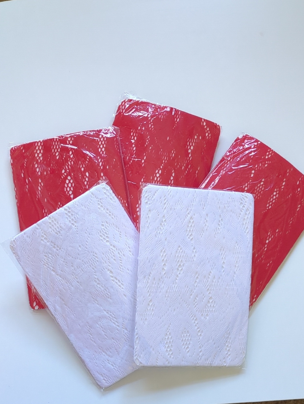Set of Red and White Thights